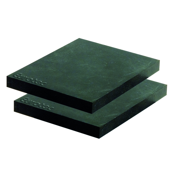 EPDM balstu distanceri (3 / 6 / 10 mm; 60 x 60 mm; melni) (1)