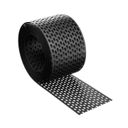 Plastmasas dzegas siets 100 mm x 5 m – melns