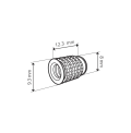 Muciņa ar iekšējo vītni Cabineo M6, 12.3 mm, 100 gab. (2)