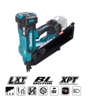 Makita DBN900 18V akumulatora konstrukciju naglotājs (50-90mm; 2.8-3.3mm; 34°; bez akumulatora)
