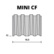 OMER MINI CF/12 - rievotas naglu plāksnes (12 mm) 2375 gab