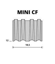 OMER MINI CF/12 - rievotas naglu plāksnes (12 mm) 2375 gab