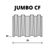 OMER JUMBO CF/25 - rievotas naglu plāksnes  (25 mm) 1250 gab