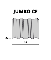 OMER JUMBO CF/25 - rievotas naglu plāksnes  (25 mm) 1250 gab