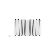 OMER CF/15 - rievotas naglu plāksnes (15 mm) 17500 gab