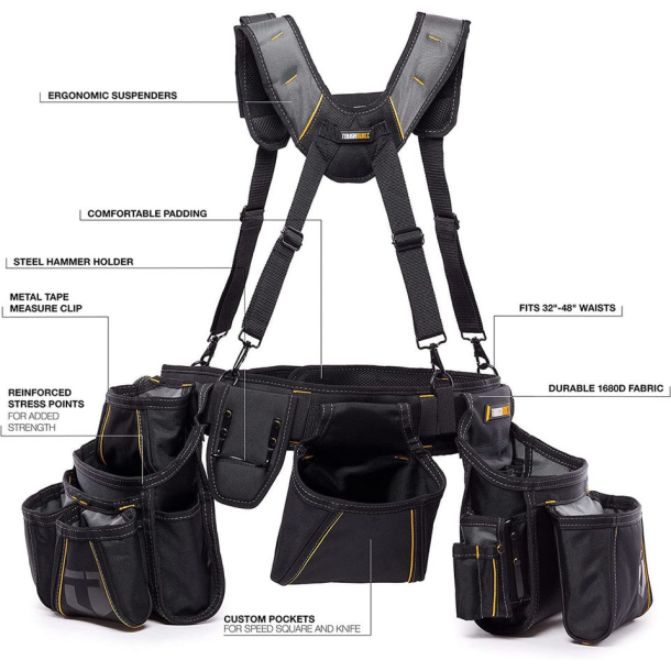 ToughBuilt Pro Framer instrumentu josta ar lencēm TB-301-6 (2)