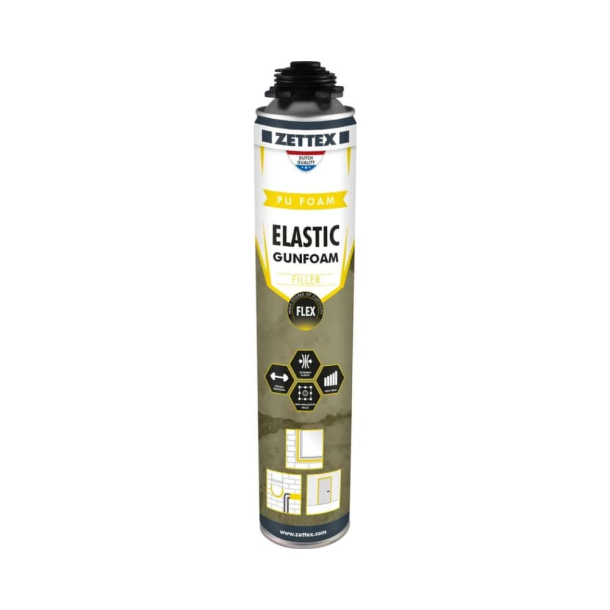 Zettex B2 elastīgas montāžas putas (termo un skaņas izolācija; 750 ml) (1)