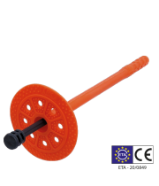 Izolācijas dībelis ar plastmasas naglu 10x180mm (60mm plāksni, īsā izplešanās zona)