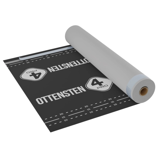 4PRO-135SK2 - difūzijas membrāna ar 2 līmlentes joslām 135 g/m² (1.5 x 50 m) (75m2)